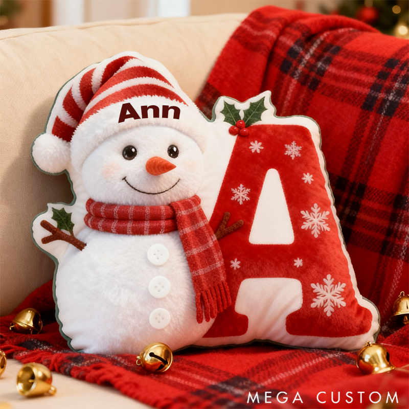 Personalized  Letter Pillow Christmas Gift  with Custom Name Design for Daughter Son Family