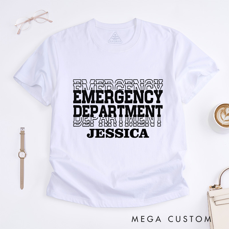 Personalized Nurse T-Shirts Emergency Department Fashion Design T-Shirts
