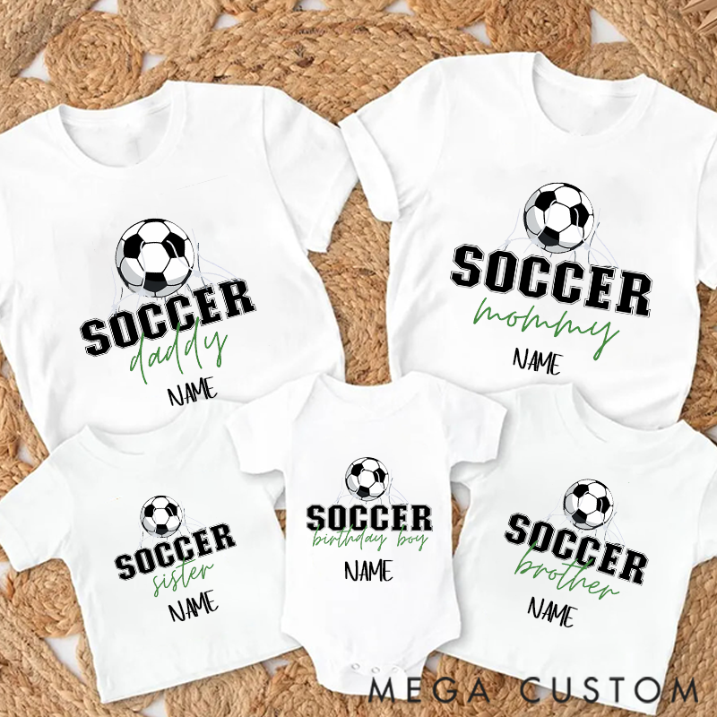 Personalized Family Soccer Matching Outfits for Cheerful Game Moments