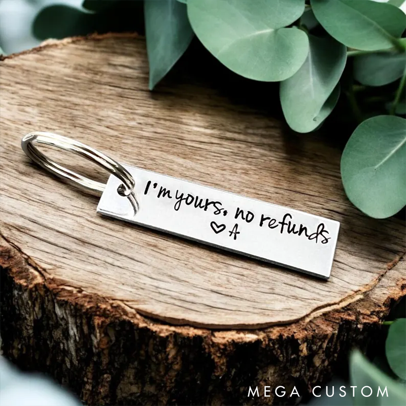 Personalized Couple Custom Text Keychain for Boyfriend Girlfriend Custom Content Anniversary Valentine's Gift for Couple