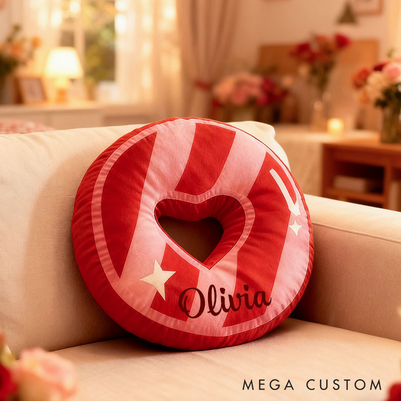 Personalized Girlfriend Initials Pillow Custom Couple Newlyweds Letter Cushion DIY Name Pillow First Christmas Pillow for Husband Wife Boyfriend