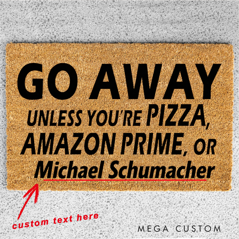 Personalized Funny Racing Doormat Custom Name Welcome Mat for Car Lovers and Motorsport Fans