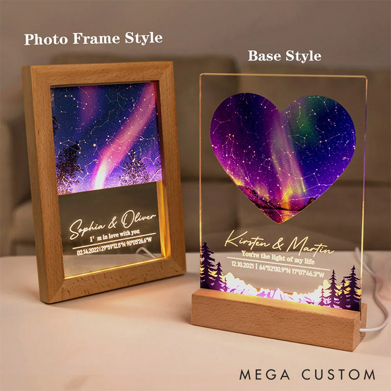 Personalized Couple Star Map by Date and Location Night Light Custom The Night Our Story Began Night Light Constellation Map Anniversary Gift