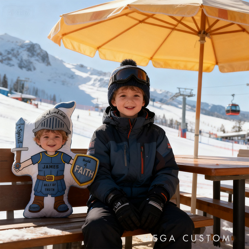 Personalized Armor Of God Pillow with Custom Name and Photo Christian Pillow Room Decor Religious Gift for Boys