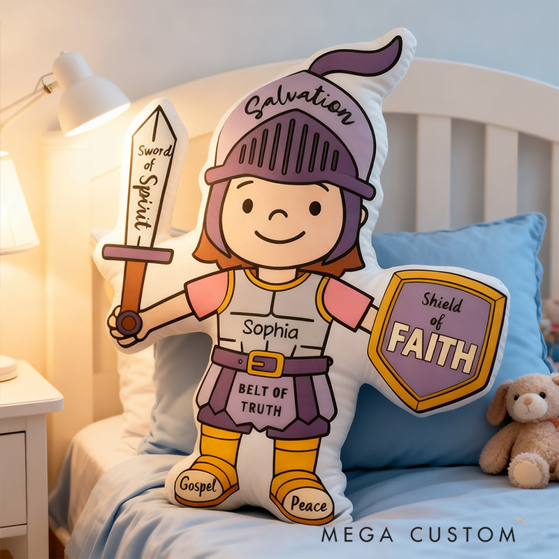 Personalized Armor Of God Pillow with Custom Name Home Decor Christian Pillow Religious Gift for Girls
