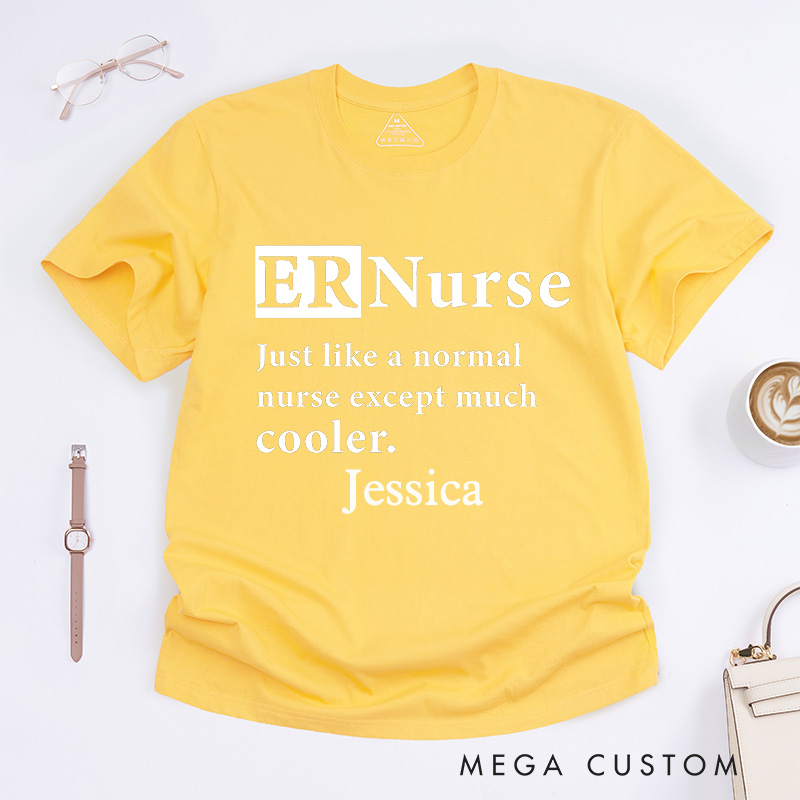 Personalized Nurse T-Shirts Cool ER Nurse Fashion Design T-Shirts