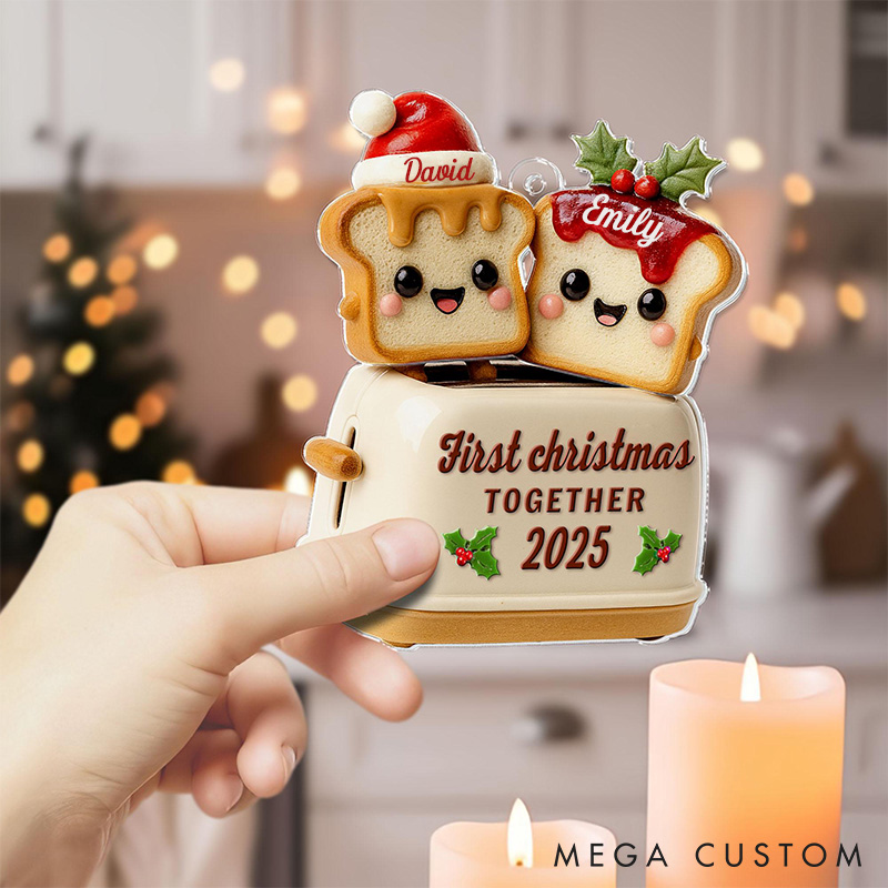 Personalized Couple First Christmas Together Ornament Peanut Butter and Jelly Ornament Couple Gift for Boyfriend Girlfriend Christmas Gift