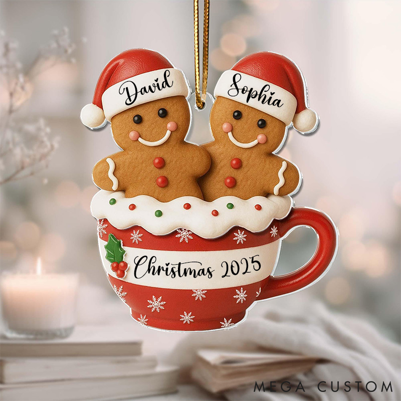 Personalized Gingerbread Couple Christmas Ornament New Couple Keepsake Gift Xmas Together Ornaments Gift for Couples