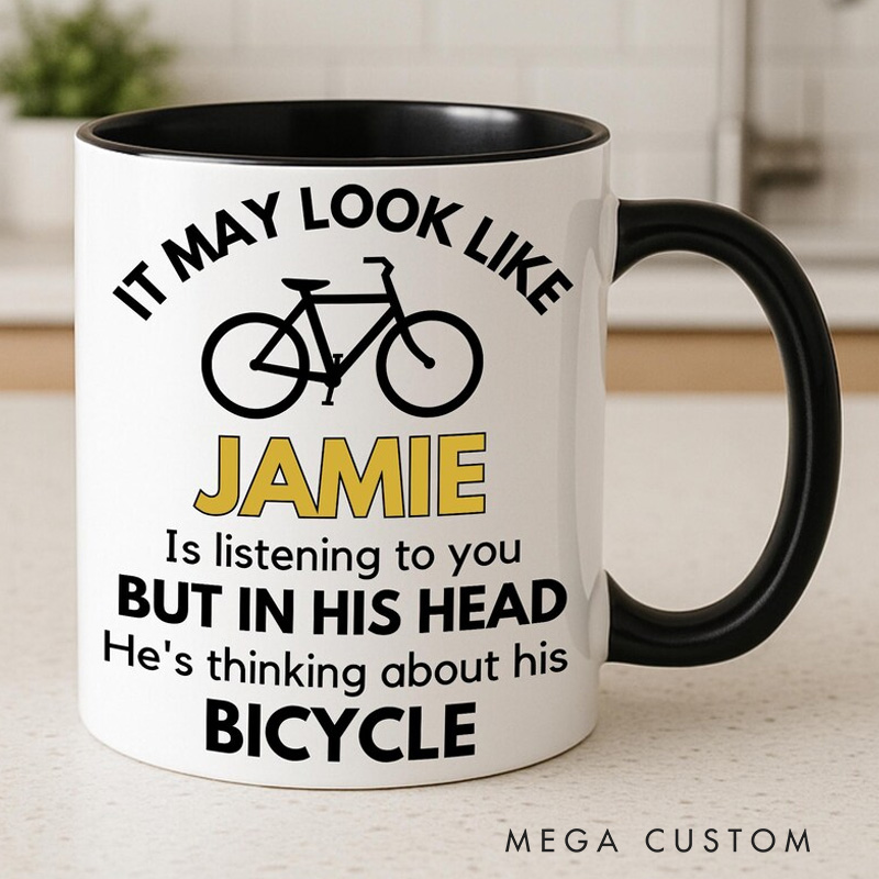 Personalized Cyclist Coffee Mug Funny Bicycle Gift Lover Mug Cyclist Gift Mountain Biker Gift Cycling Gift Bike Gift Bicyclist Mug Colour Options Available
