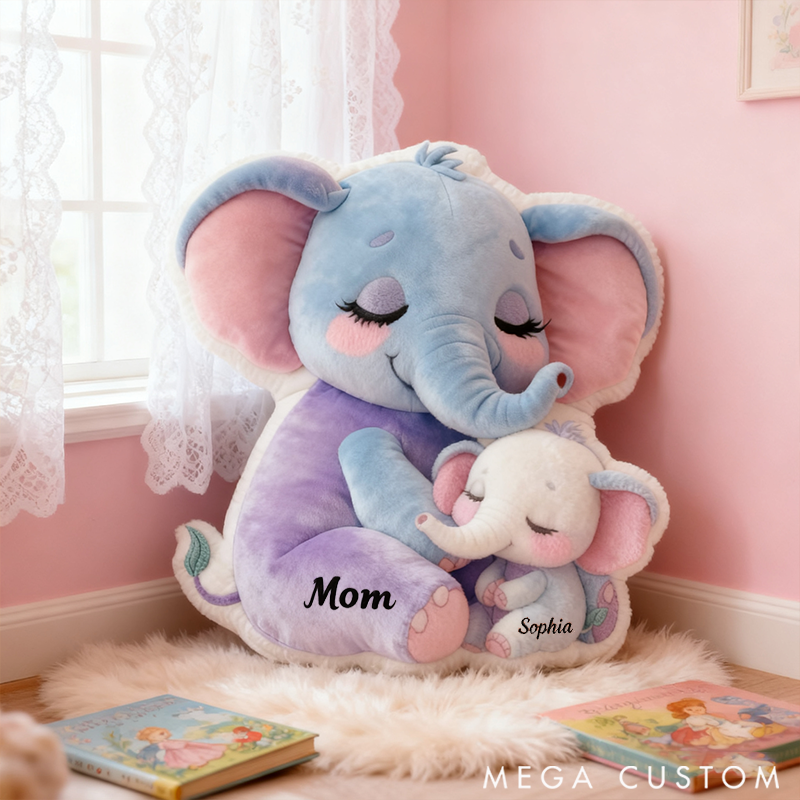 Personalized Family Bear 26 Letter Graphic 3D Print Pillow Family Gift  with Custom Name Design