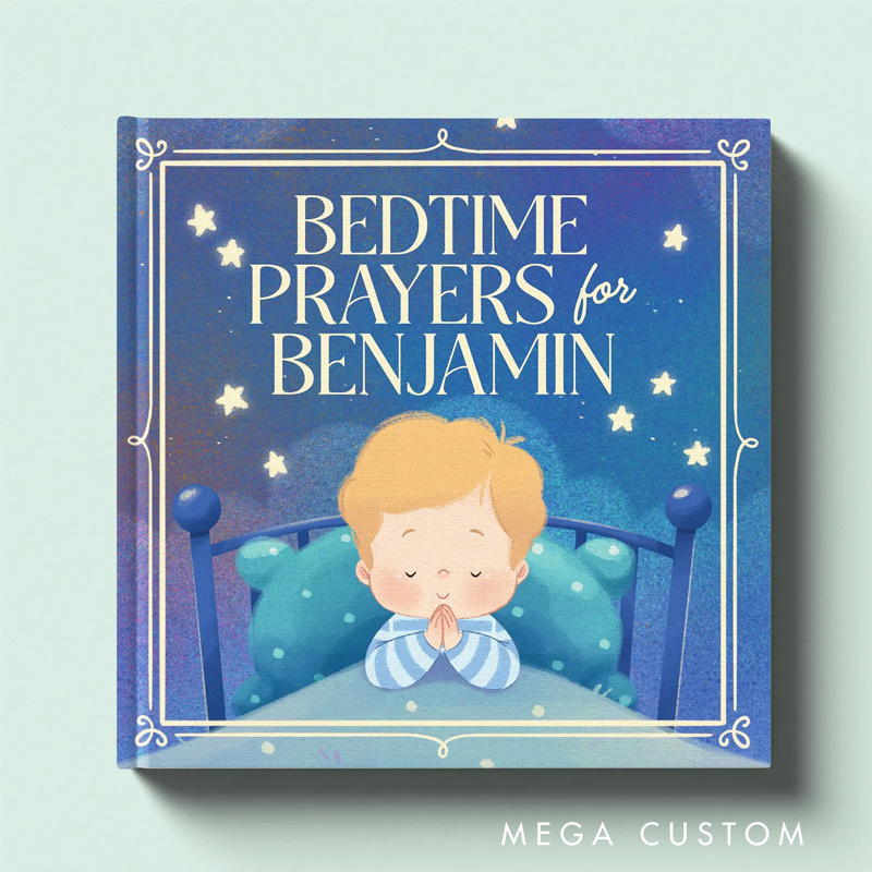 Personalized Bible Verses Bedtime Prayers Bedtime Prayers Book for Kids Boy or Girl Dedication Keepsake Christmas Gifts from Dad Mom Grandparents