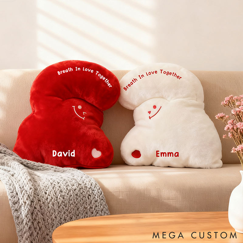 Personalized Girl Friend Heart Hug Pillow Custom Name Cushion Valentine's Day Pillow for Husband Wife for Boy Friend Christmas Gift for Him Her