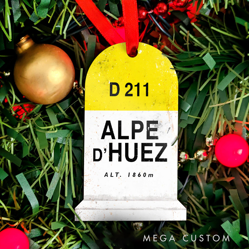 Personalized Xmas Ornament Tour De France Markers Collection Christmas Bauble Decoration Cycling Gift Tree Hanging for Riding Lovers