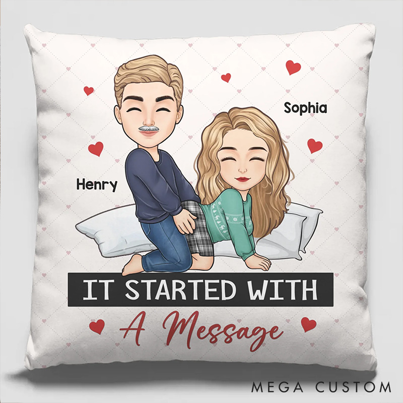 Personalized Couple Pillow Custom Couple Valentine's Day Gift for Husband Wife Anniversary Gift Couple Xmas Gift Pillow