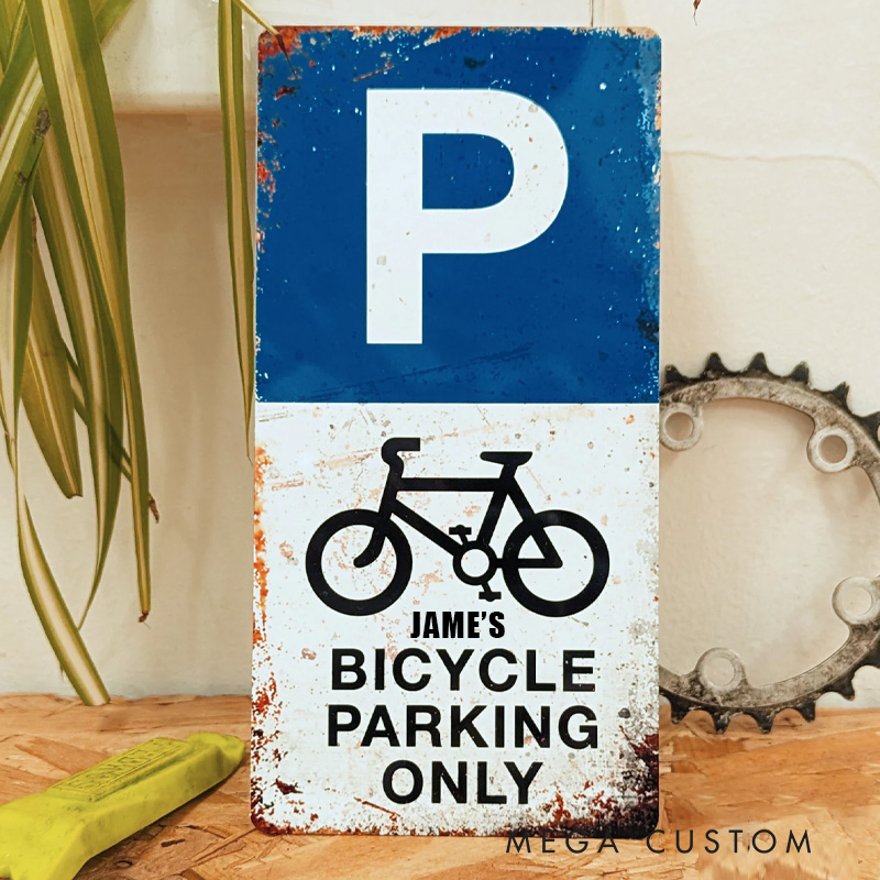 Personalized Bicycle Parking Signs Cycle Route Sustrans Touring Path Office Mancave Shed Bike for Cycling Riding Lovers