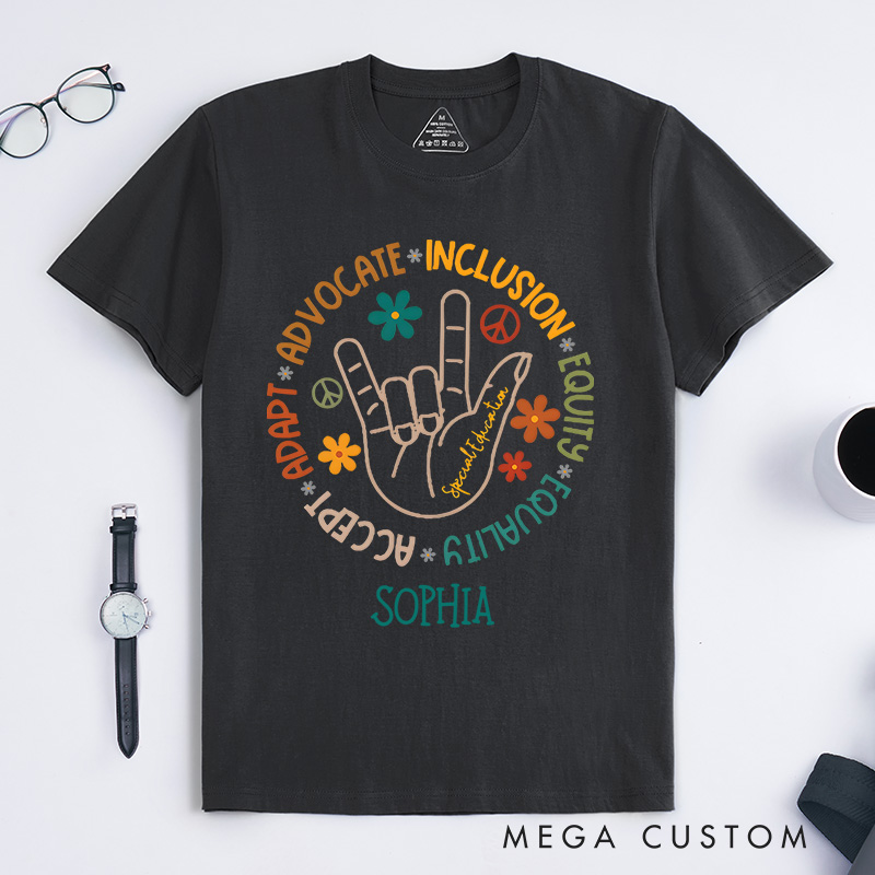 Personalized Advocate for Inclusion Equality Acceptance Awareness Support Inspirational T-shirt