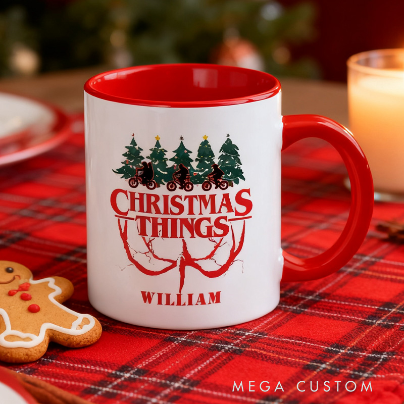 Personalized Christmas Things Cyclist Coffee Mug Funny Bicycle Gift Lover Mug Cyclist Gift Mountain Biker Gift Cycling Gift Bike Gift Bicyclist Mug Colour Options Available
