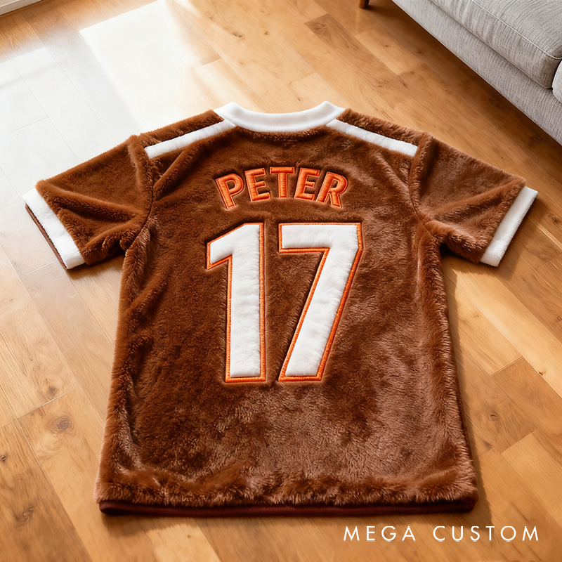 Personalized Soccer Jersey Rug with Custom Name and Number for Fans and Players