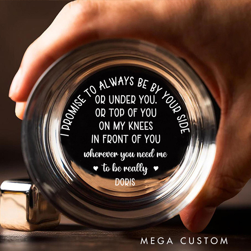 Personalized Couple Whiskey Glass Dirty Quote Whiskey Glass for Couple Funny Whiskey Commitment Gift for Husband Wife Boyfriend Girlfriend