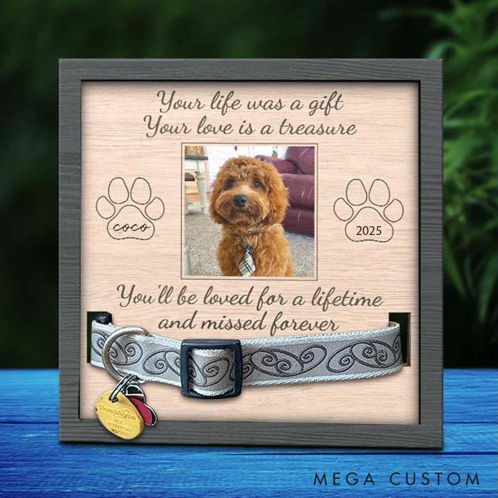 Personalized Pet Lover Your Love is a Treasure Pet Collar Holder