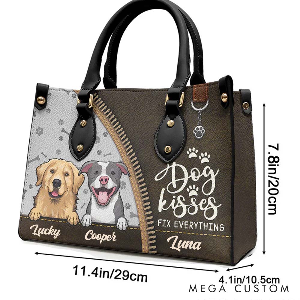 Personalized Dog Lover Dogs Kisses Fix Everything Tote Bag