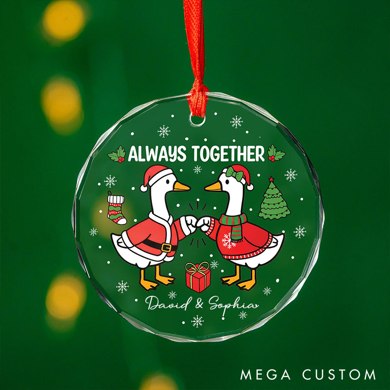 Personalized Couple Goose Christmas Ornament Couple Christmas Together Ornament New Couple Keepsake Gift for Newlyweds
