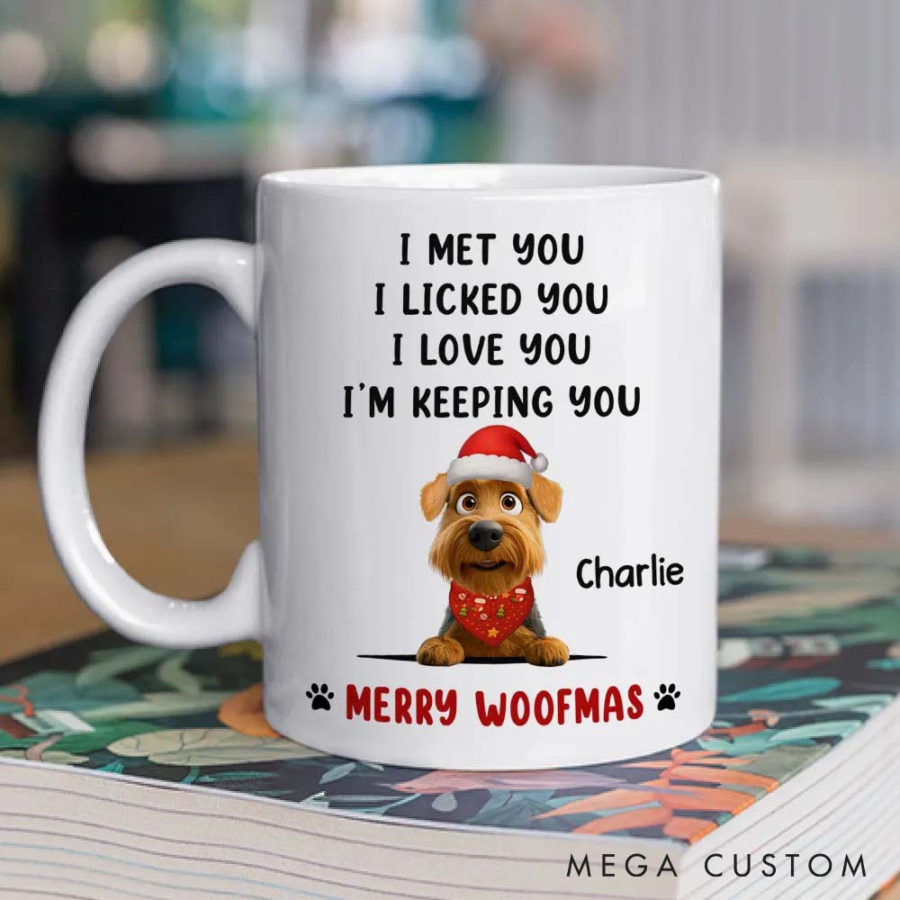 Personalized Dog Lover We Licked and Love You Mugs