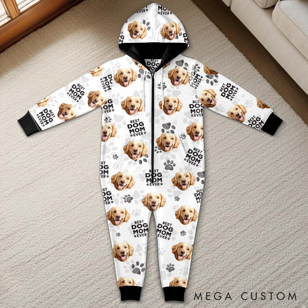 Personalized Pet Lover Photo My Happy Place Adult Onesie