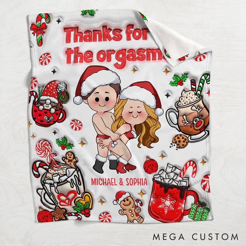 Personalized Couple Thanks For All The Orgasms Blanket Dirty Talk Sex Love Position Blanket Christmas Gift for Couple for Husband Wife