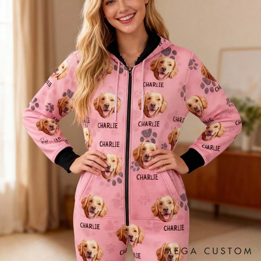 Personalized Pet Lover Custom Photo Adult Onesie