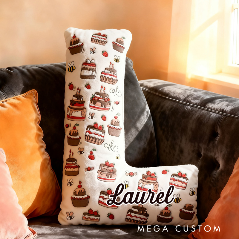 Personalized Chocolate Cake Throw Pillow Graphic 3D Print Birthday Cake Pillow with Name for Kids Boys Girls Baker Gift 