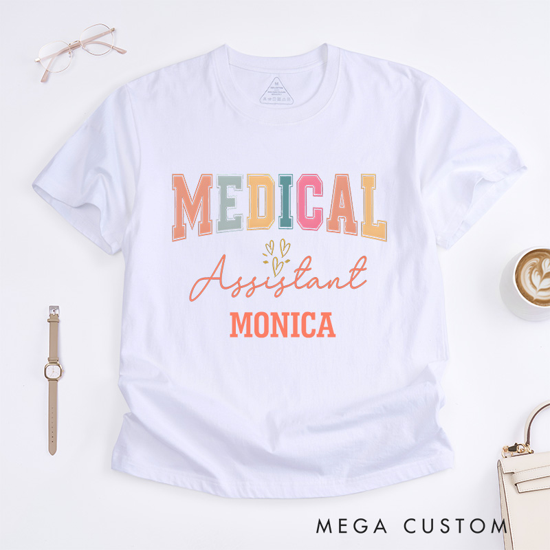 Personalized Nurse T-Shirts Chic Medical Assistant Design T-Shirts