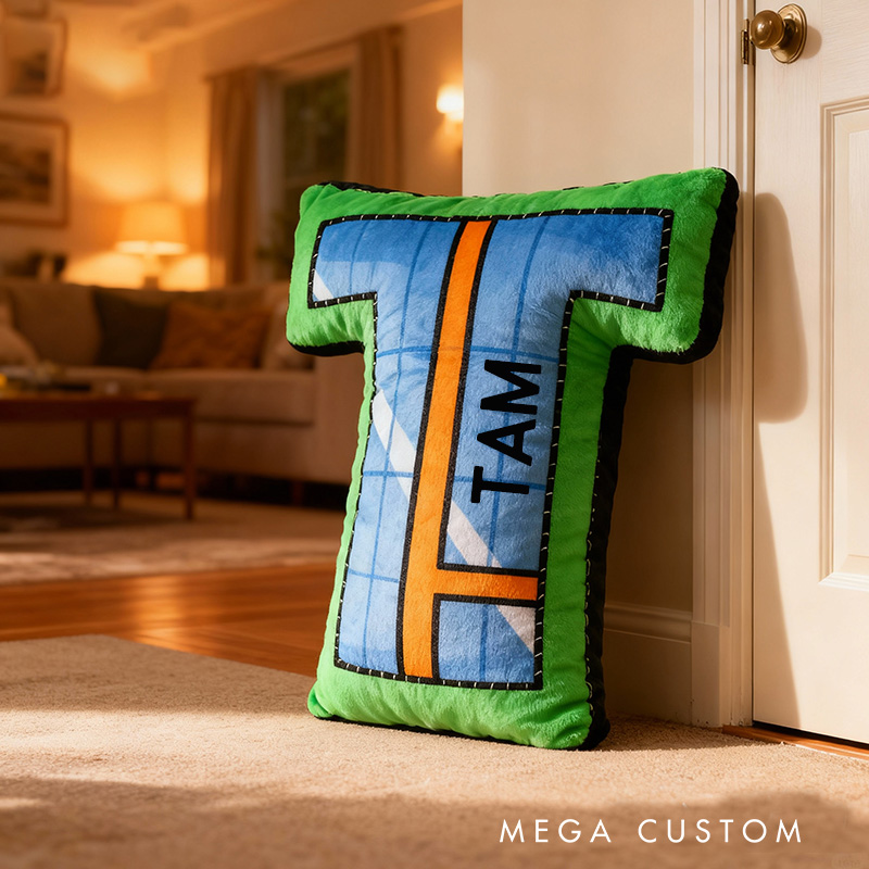Personalized Letter Pillow Housewarming Pillow Graphic 3D Print Custom Name Cozy Home Decor with Vibrant Window Christmas Gifts New Home Gift