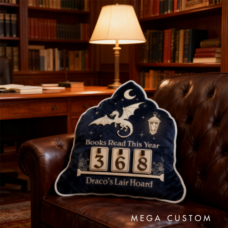 Personalized Book Read This Years Throw Pillow Night Court Books Tracker Pillow with Name Bookshelf Counter Pillow for Fantasy Book Lover Christmas Gift