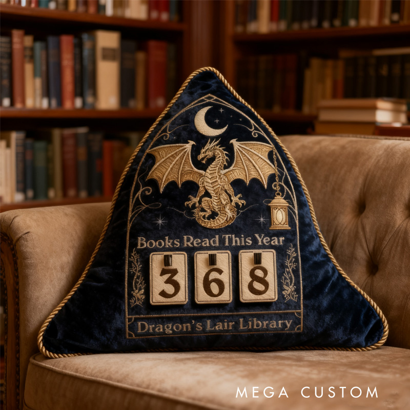 Personalized Book Read This Years Throw Pillow Night Court Books Tracker Pillow with Name Bookshelf Counter Pillow for Fantasy Book Lover Christmas Gift