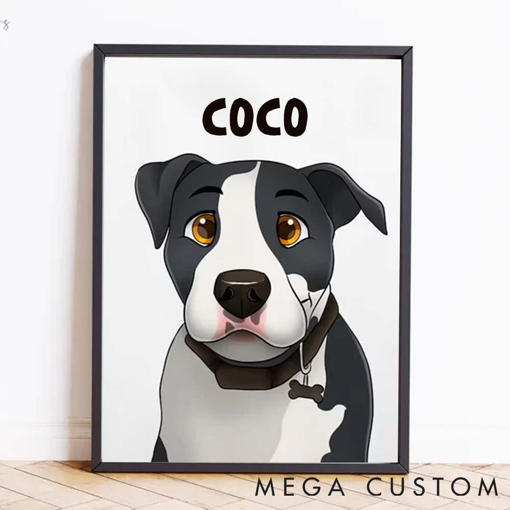 Personalized Pet Lover Custom Funny Cartoon Pet Portrait