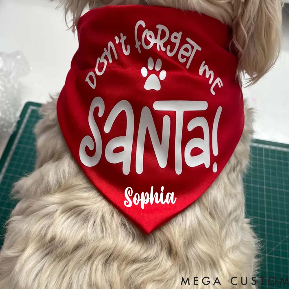 Personalized Dog Lover Christmas Tartan Dog Bandana