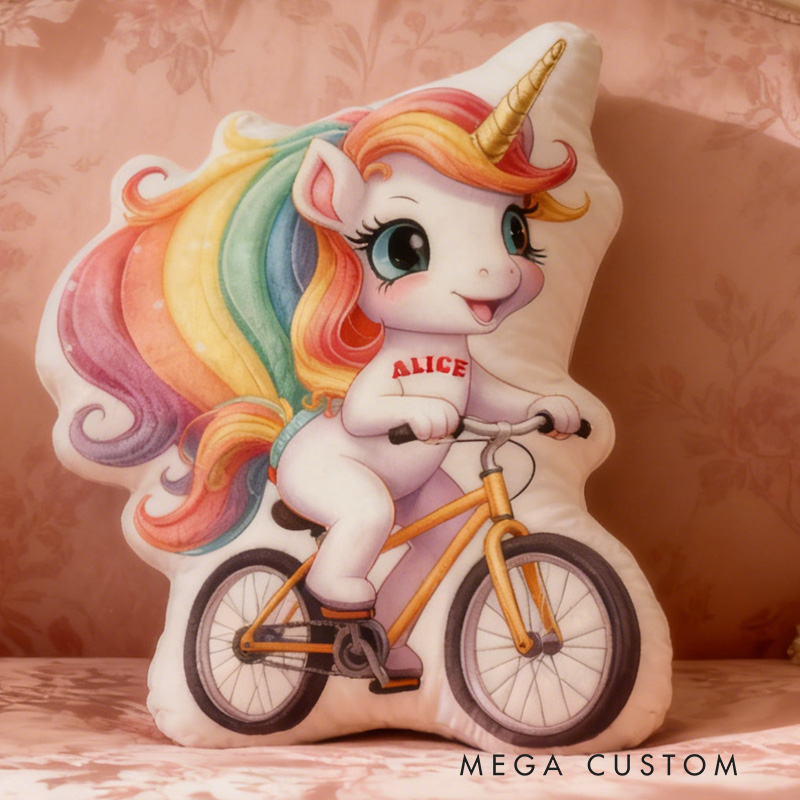 Personalized Rainbow Princess Pillow Cozy Dreaming Wing Princess Graphic 3D Print French Court Pillow Name Pillow Comfortable Travel Cushion for Kids Girls Riding Lovers