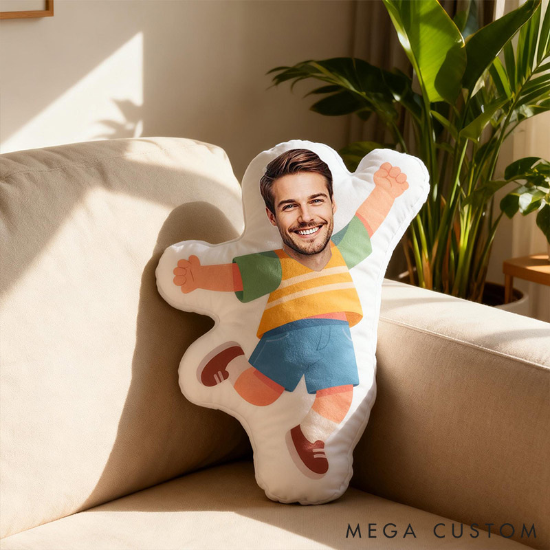 Personalized Funny Custom Face Photo Pillow for Couple for Girlfriend Boyfriend Valentine's Day Gift Christmas Gift for Husband Wife 