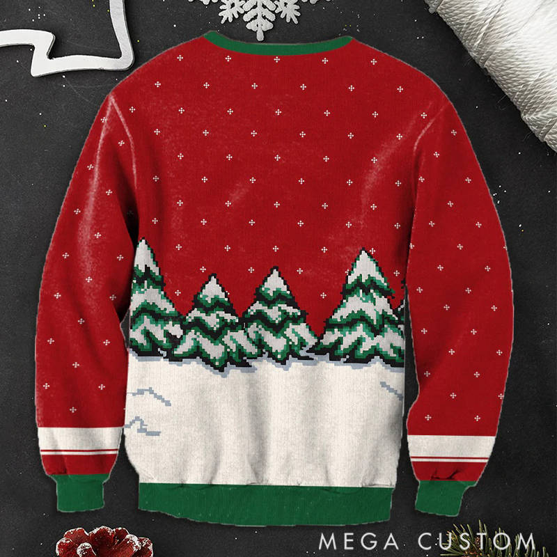 Personalized Custom Cute Elephant Family Ugly Sweater Gift for Family Members