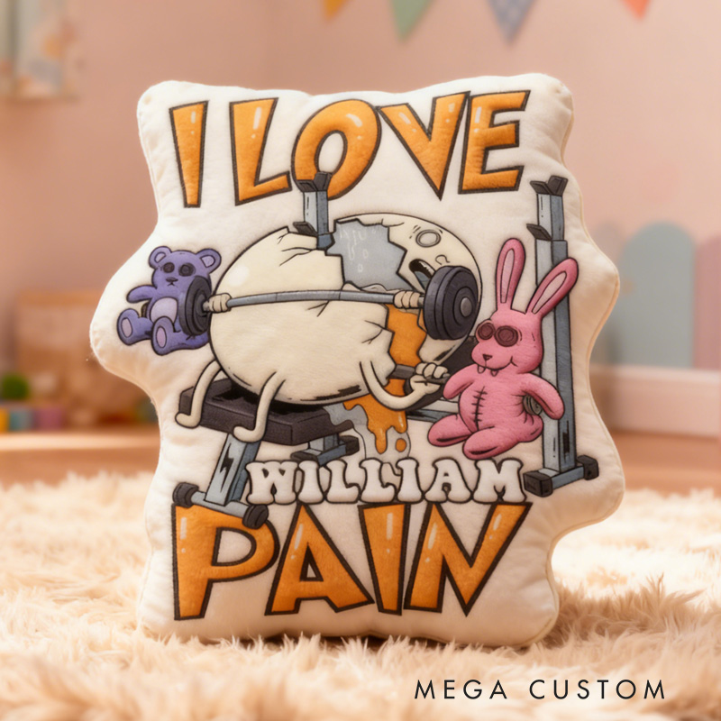 Personalized Egg Weightlifting Throw Pillow Graphic 3D Print Trainer Fitness Planner Decoration Letter Pillow Exercise Sport Gym Sublimation Design Lift Heavy Shit Gym Rat Weightlifting Pillow for Kids Gym Lovers