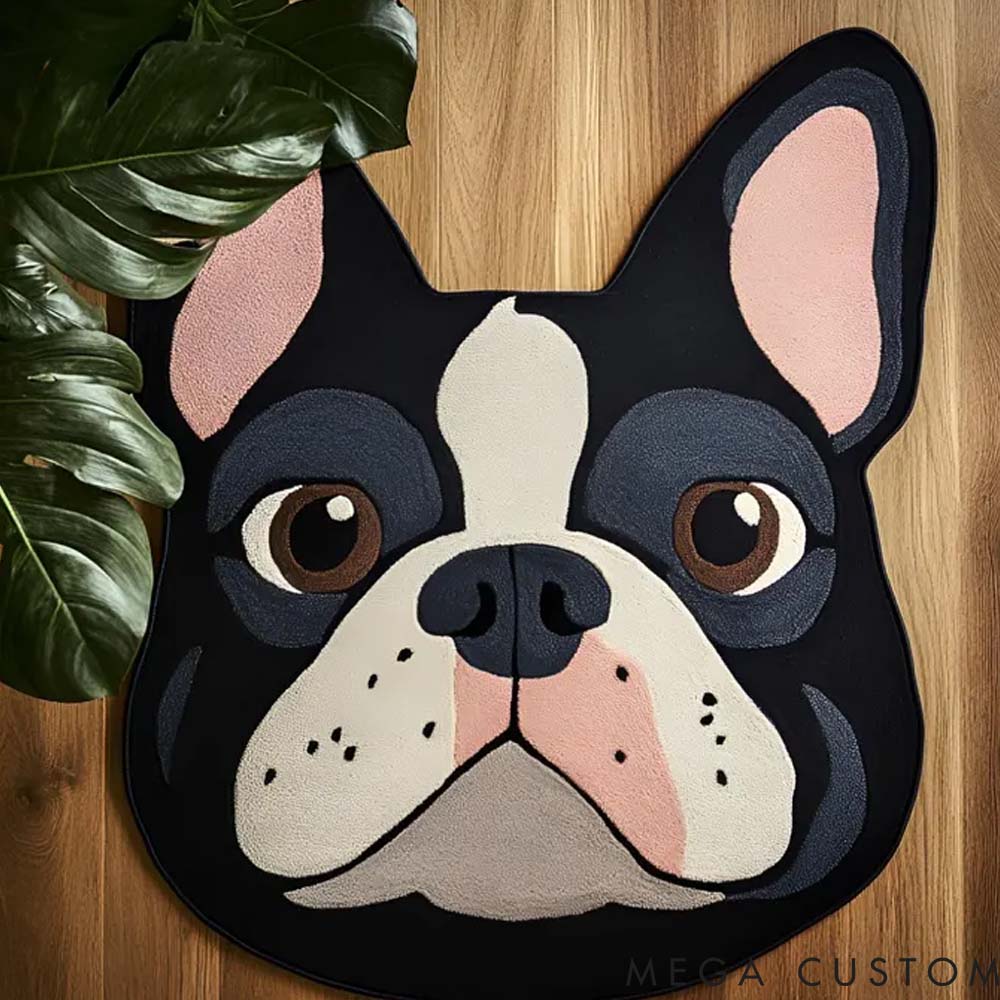 Personalized Pet Lover Cute Custom Pet Face Shaped Rugs