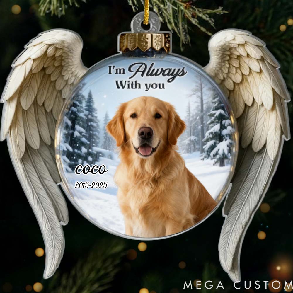 Personalized Pet Lover Custom Pet Face Christmas Memorial Acrylic Ornament