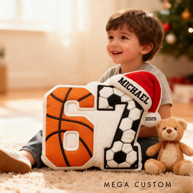 Personalized Funny 67 Sports Pillow Funny Christmas Gifts Basketball and Soccer Fans Sports Lover