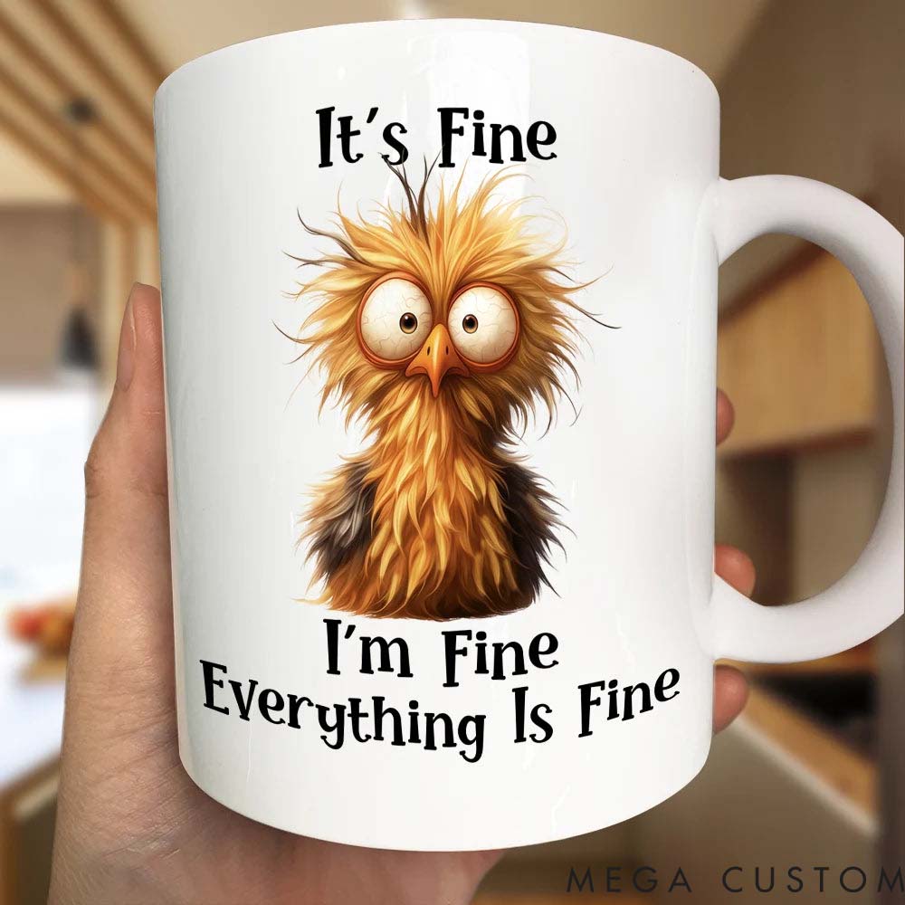 Personalized Pet Lover It is Fine I am Fine Everything is Fine Mugs