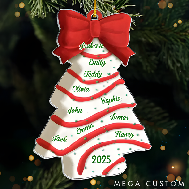 Personalized Family Christmas Ornaments Family Christmas Tree Cake Christmas Gift For Family Members