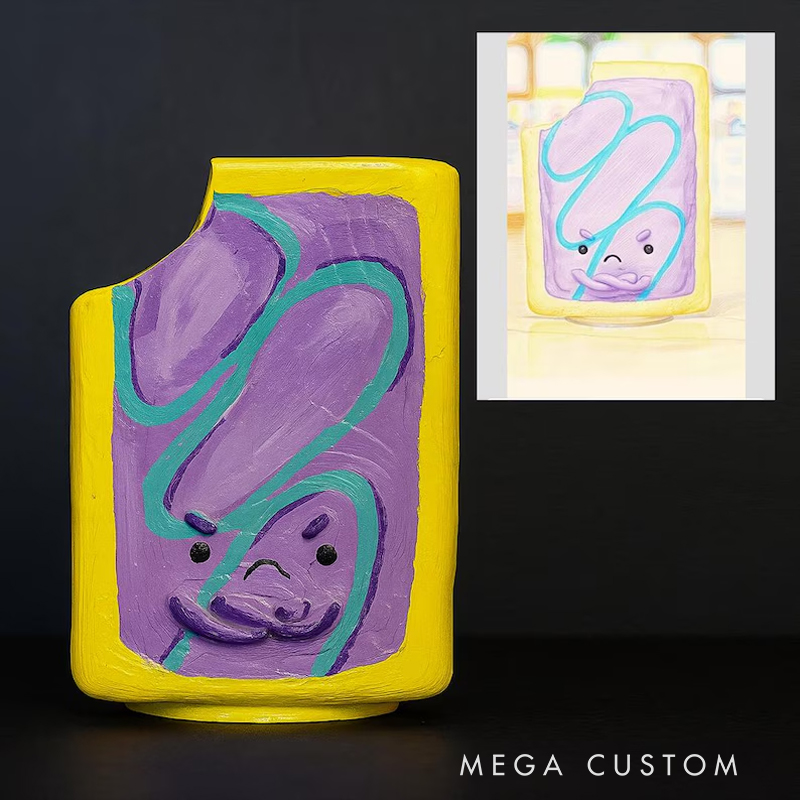 Personalized Custom 3D Printed Child Art: Unique Hand-Painted Gift