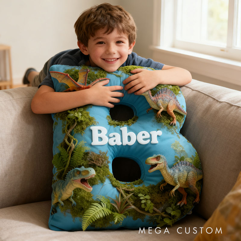 Personalized Graphic 3D Print Dinosaur Sky Park Movie Pillow for Cartoon Lovers Initial Pillow Christmas Birthday Party Gift for Kids and Movie Lovers