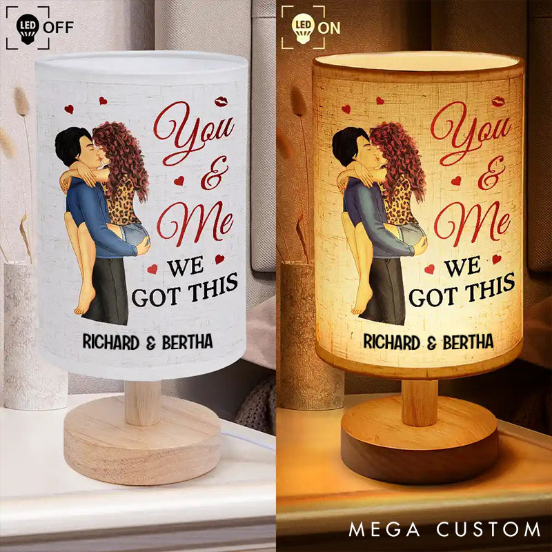 Personalized Fabric Lamp for Couple From Our First Kiss Till Our Last Breath Lamp Custom Valentines Gift for Husband Wife Anniversary Gift