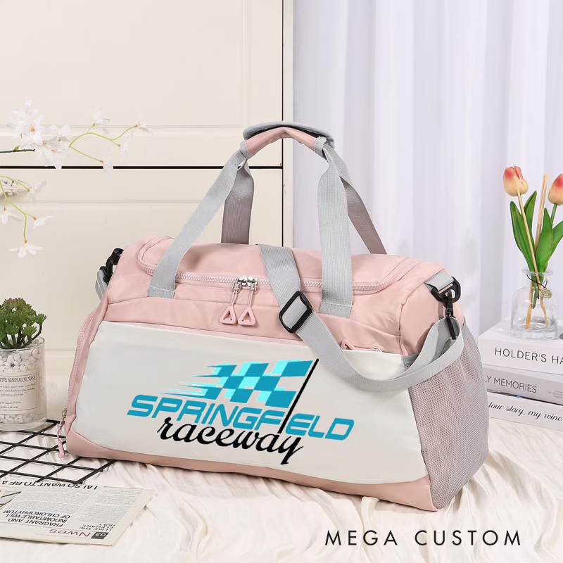Personalized Racing Duffel Bag Custom Travel Toiletry Bag for Motorsport Enthusiasts